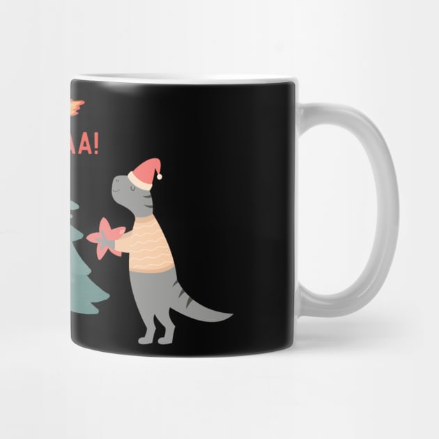 Dinosaur Santa Christmas by The WYLD Tribe